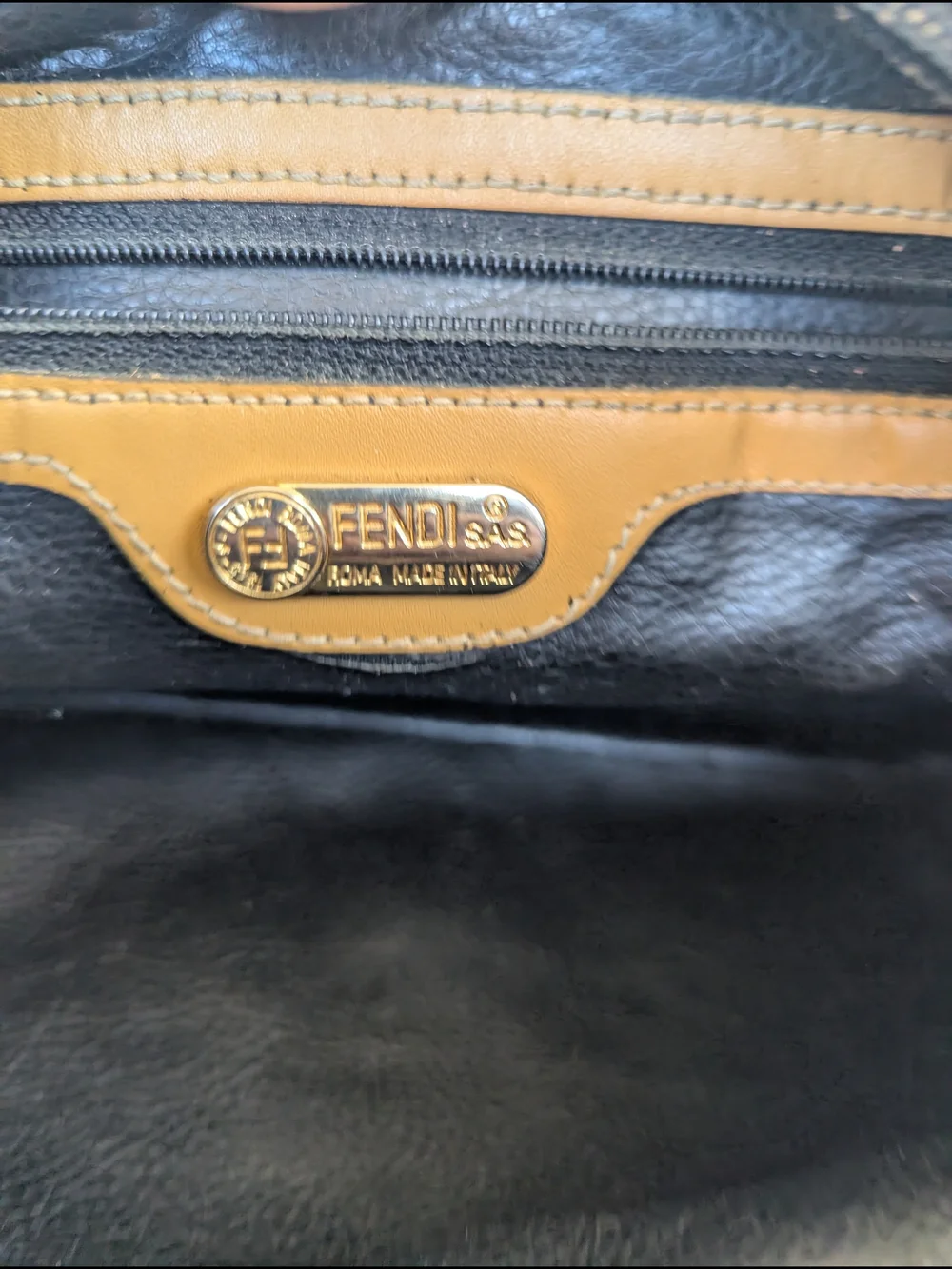 Vintage Fendi Pequin Striped Crossbody